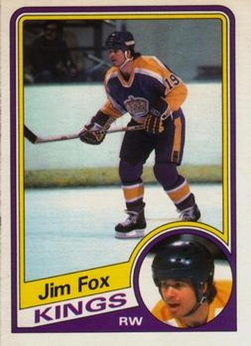 #84 Jim Fox - Los Angeles Kings - 1984-85 O-Pee-Chee Hockey