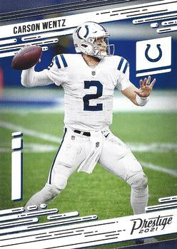 #84 Carson Wentz - Indianapolis Colts - 2021 Panini Prestige Football