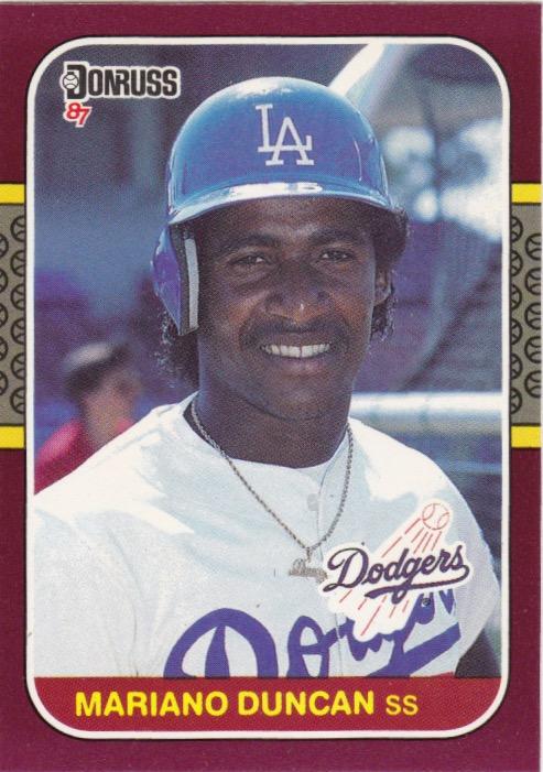 #84 Mariano Duncan - Los Angeles Dodgers - 1987 Donruss Opening Day Baseball