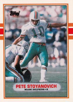 #84T Pete Stoyanovich - Miami Dolphins - 1989 Topps Traded Football