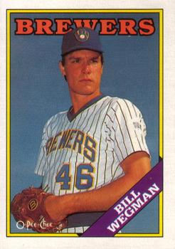 #84 Bill Wegman - Milwaukee Brewers - 1988 O-Pee-Chee Baseball