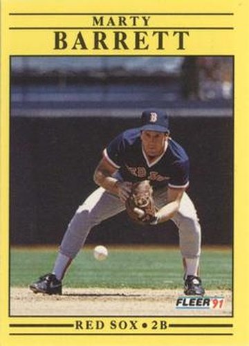 #84 Marty Barrett - Boston Red Sox - 1991 Fleer Baseball