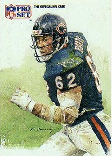 #384 Mark Bortz - Chicago Bears - 1991 Pro Set Football