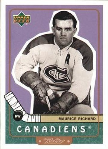 #84 Maurice Richard - Montreal Canadiens - 1999-00 Upper Deck Retro Hockey