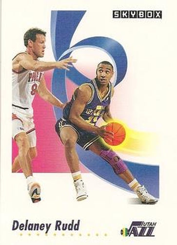 #284 Delaney Rudd - Utah Jazz - 1991-92 SkyBox Basketball