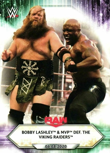 #84 Bobby Lashley & MVP def. The Viking Raiders - 2021 Topps WWE Wrestling