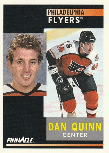 #84 Dan Quinn - Philadelphia Flyers - 1991-92 Pinnacle Hockey