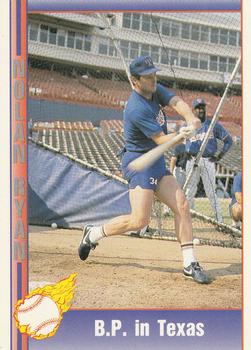 #84 B.P. in Texas - Texas Rangers - 1991 Pacific Nolan Ryan Texas Express I Baseball
