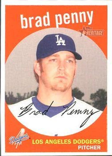 #84 Brad Penny - Los Angeles Dodgers - 2008 Topps Heritage Baseball
