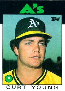#84 Curt Young - Oakland Athletics - 1986 Topps Baseball