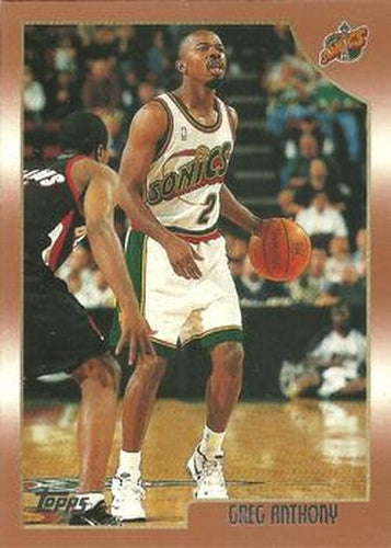 #84 Greg Anthony - Seattle SuperSonics - 1998-99 Topps Basketball