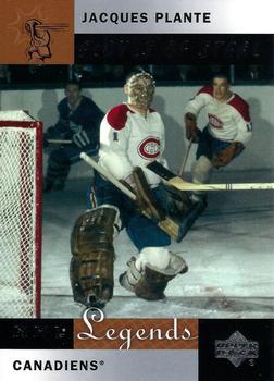#84 Jacques Plante - Montreal Canadiens - 2001-02 Upper Deck Legends Hockey