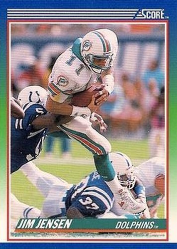 #84 Jim Jensen - Miami Dolphins - 1990 Score Football