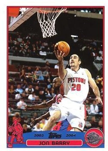 #84 Jon Barry - Detroit Pistons - 2003-04 Topps Basketball