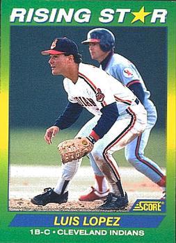 #84 Luis Lopez - Cleveland Indians - 1992 Score 100 Rising Stars Baseball