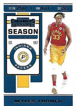 #84 Myles Turner - Indiana Pacers - 2019-20 Panini Contenders Basketball