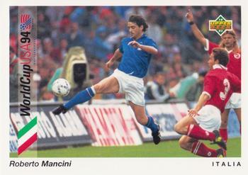#84 Roberto Mancini - Italia - 1993 Upper Deck World Cup Preview English/Spanish Soccer