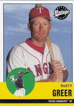#84 Rusty Greer - Texas Rangers - 2001 Upper Deck Vintage Baseball