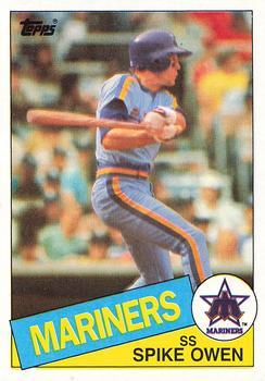#84 Spike Owen - Seattle Mariners - 1985 Topps Baseball
