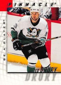 #84 Ted Drury - Anaheim Mighty Ducks - 1997-98 Pinnacle Be a Player Hockey
