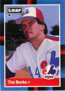 #84 Tim Burke - Montreal Expos - 1988 Leaf Baseball