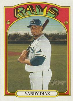 #84 Yandy Diaz - Tampa Bay Rays - 2021 Topps Heritage Baseball