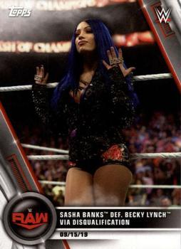 #84 Sasha Banks def. Becky Lynch via Disqualification - 2020 Topps WWE Women's Division Wrestling