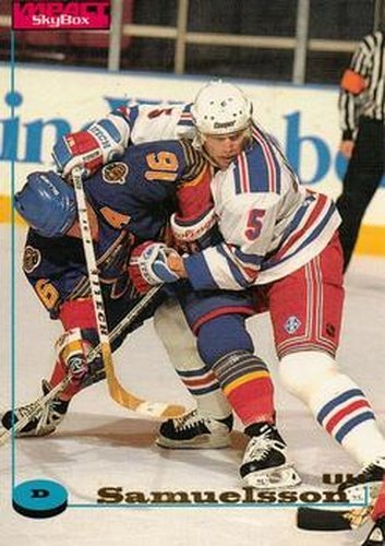 #84 Ulf Samuelsson - New York Rangers - 1996-97 SkyBox Impact Hockey