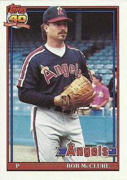 #84 Bob McClure - California Angels - 1991 Topps Baseball