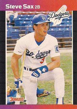 #84 Steve Sax - Los Angeles Dodgers - 1989 Donruss Baseball