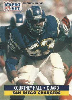 #284 Courtney Hall - San Diego Chargers - 1991 Pro Set Football