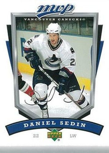 #284 Daniel Sedin - Vancouver Canucks - 2006-07 Upper Deck MVP Hockey