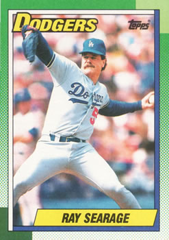 #84 Ray Searage - Los Angeles Dodgers - 1990 Topps Baseball