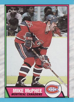 #84 Mike McPhee - Montreal Canadiens - 1989-90 O-Pee-Chee Hockey