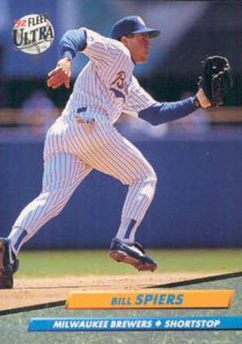#84 Bill Spiers - Milwaukee Brewers - 1992 Ultra Baseball