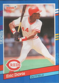 #84 Eric Davis - Cincinnati Reds - 1991 Donruss Baseball