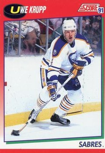 #84 Uwe Krupp - Buffalo Sabres - 1991-92 Score Canadian Hockey