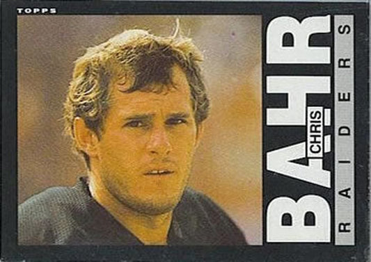 #284 Chris Bahr - Los Angeles Raiders - 1985 Topps Football