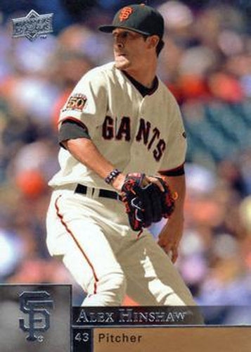 #852 Alex Hinshaw - San Francisco Giants - 2009 Upper Deck Baseball