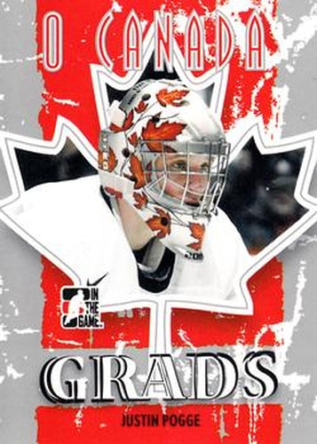 #71 Justin Pogge - Canada - 2007-08 In The Game O Canada Hockey
