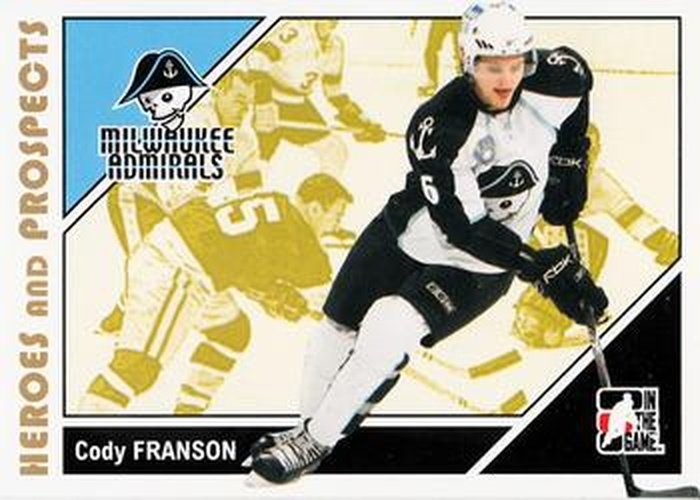 #151 Cody Franson - Milwaukee Admirals - 2007-08 In The Game Heroes and Prospects Hockey