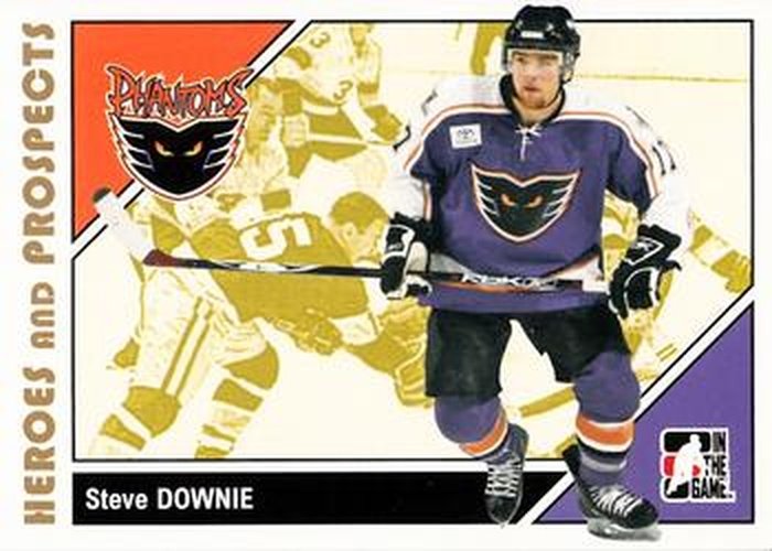 #160 Steve Downie - Philadelphia Phantoms - 2007-08 In The Game Heroes and Prospects Hockey