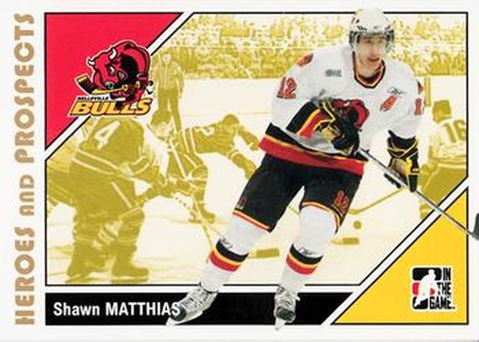 #180 Shawn Matthias - Belleville Bulls - 2007-08 In The Game Heroes and Prospects Hockey