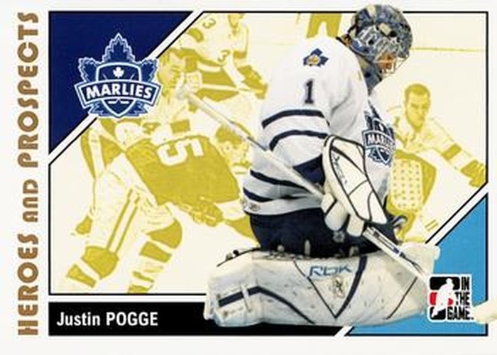#19 Justin Pogge - Toronto Marlies - 2007-08 In The Game Heroes and Prospects Hockey