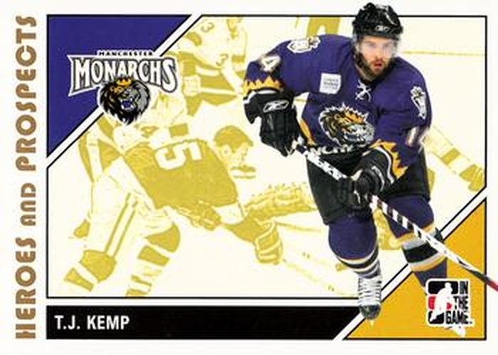 #30 T.J. Kemp - Manchester Monarchs - 2007-08 In The Game Heroes and Prospects Hockey