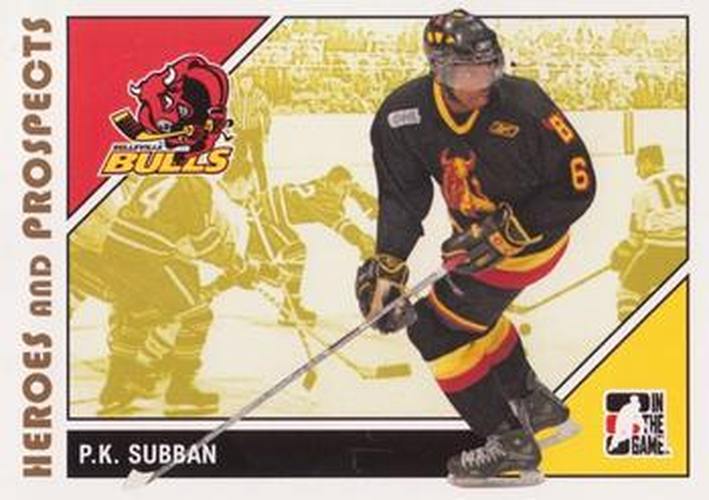 #77 P.K. Subban - Belleville Bulls - 2007-08 In The Game Heroes and Prospects Hockey