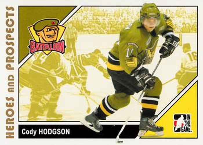 #79 Cody Hodgson - Brampton Battalion - 2007-08 In The Game Heroes and Prospects Hockey