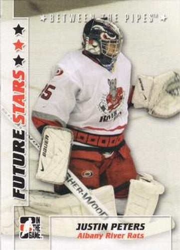 #28 Justin Peters - Albany River Rats - 2007-08 In The Game Between the Pipes Hockey