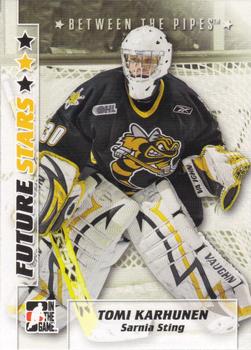 #55 Tomi Karhunen - Sarnia Sting - 2007-08 In The Game Between the Pipes Hockey