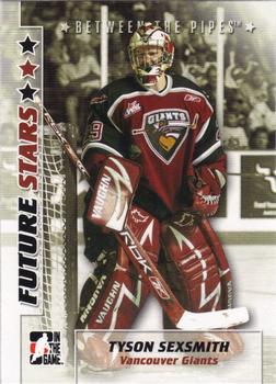 #60 Tyson Sexsmith - Vancouver Giants - 2007-08 In The Game Between the Pipes Hockey